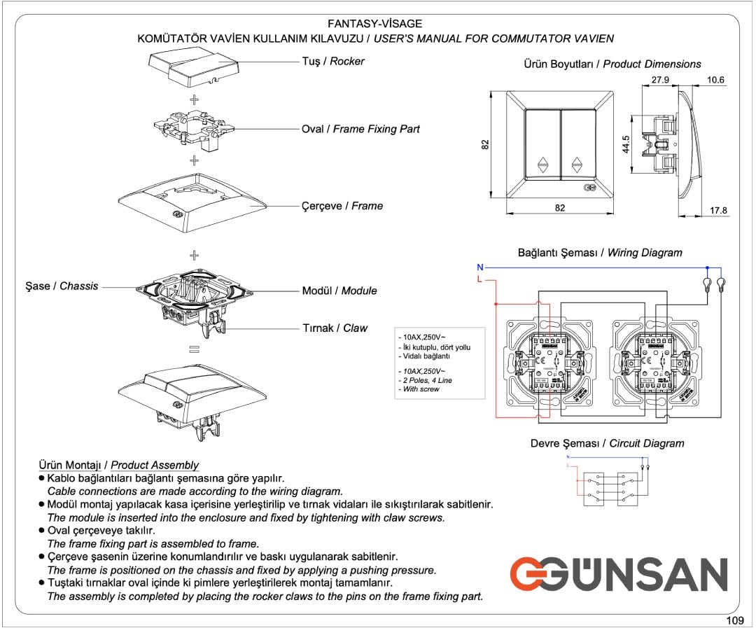 Günsan Visage Komütatör Vavien